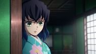 Inosuke's feminine facial features in Demon Slayer (Image via Netflix)
